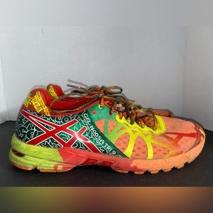 ASICS GEL NOOSA TRI 9 Running Shoes ORANGE YELLOW GREEN Women's 12 T458N